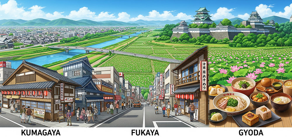 熊谷・深谷・行田 観光